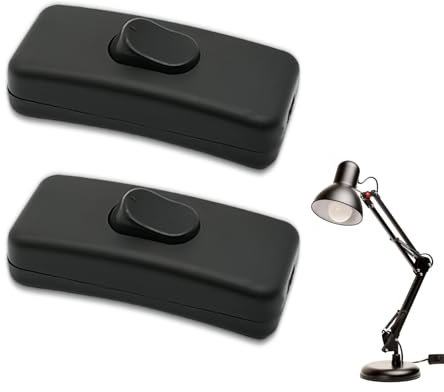 2 Pièces Interrupteur Lampe De Chevet,Interrupteur Lampe,Interrupteur Torpedo,Interrupteur Bipolaire,Compact Et Pratique,I'imperméabilisation,pour Petit Appareil,Lampe De Bureau,Lampe De Chevet (Noir)