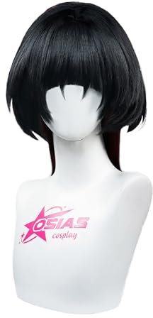 OSIAS Jane Doe Perücke Lang Schwarz zu Rot Farbverlauf Synthetisches Hitzebeständiges Haar