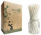 180 Stück Bubble Tea Strohhalme aus Plant Based für Smoothies, Biologisch Abbaubare Natürlicher Bambus Fasern Strohhalme Boba Tea Jumbo Trinkhalme Einweg, 10mm×230mm