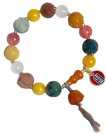 Perfeclan Bodhi-Lotus-Armband, Stretch-Armband, Dekoration, Bodhi-Lotus-Handschnur für Männer und Frauen, Geschenk zum Jahrestag oder Geburtstag, Stil c
