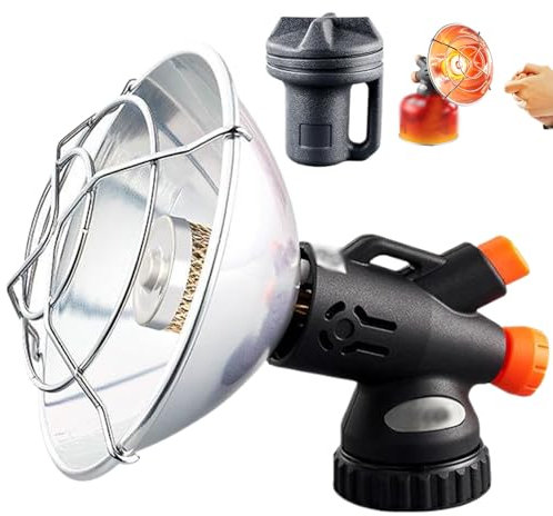 Yaoliucp Camping Heater, Adjustable Gas Saving Tent Heater with Control Valve, Rapid Heating Compact and Portable Propane Heater for Camping, Hiking, Fishing, Black, Camping Heater