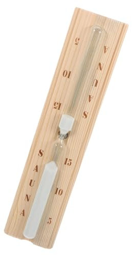 Milisten Wooden Sauna Timer Wiederverwendbare Sanduhr Für Sauna Minuten-stundenmesser Dekorativer Timer Für Dampfbad Inklusive Wandmontage