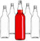KADAX Glasflaschen zum Befüllen, 700ml, 5 Stück, leere Likörflaschen mit Schraubverschluss, Saftflaschen, Flaschen für Likör, Schnapsflaschen (Weiß)