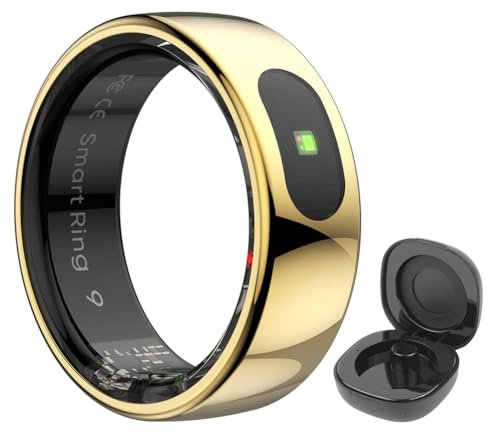 CRGANGZY Smart Ring R08 Blood Oxygen Pressure Health Monitor 5ATM Waterproof Health and Sleep Monitor With Charging Case Sports Fitness Tracker for Xiaomi Samsungs Phone