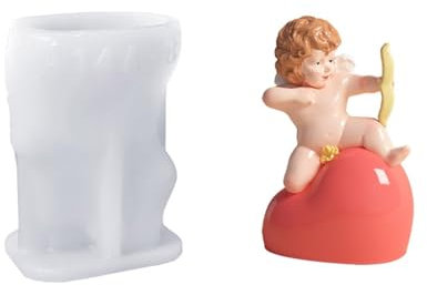 Stampo per sapone in gesso a forma di cuore ragazza elegante San Valentino matrimonio silicone fondente cottura stampo