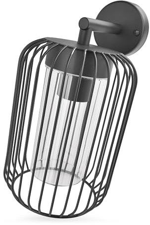 EMOS - Außen-Pendelleuchte SALVIA für Haus und Garten mit E27 Fassung - wasserdichte Hängelampe für E27-Birne max. 15 W - Leuchtkörper mit Gehäuse aus Stahl zur Deckenmontage