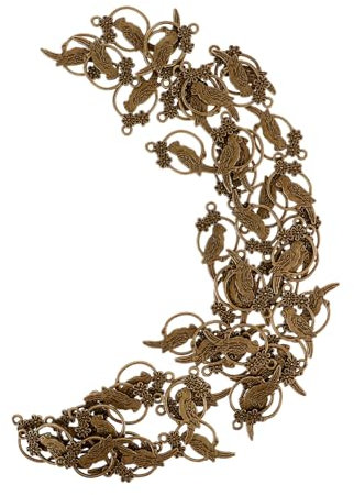 HOMSFOU 50 Stück Vintage Vogelkäfig Anhänger Retro Charms für DIY Schmuckgestaltung Metallverzierung für Bastelarbeiten für und Dekoration