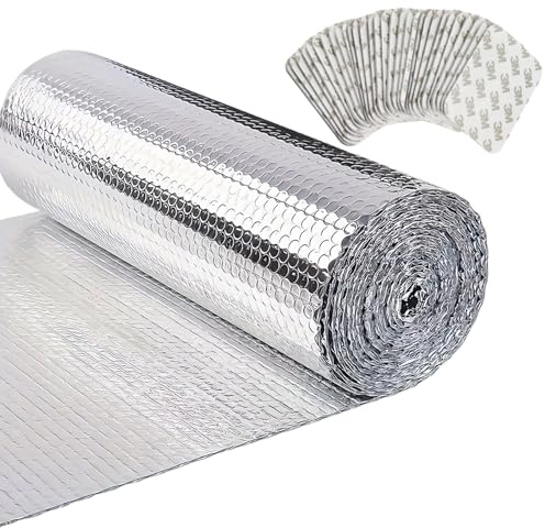 Kensbro 1 x 10m Isolante Termico, Pannello Termoriflettente per Termosifoni,Pannelli Termoriflettenti,Isolante Termico per Finestre per Pareti dei Termosifoni Porte Finestre Pavimenti Tetti protezione