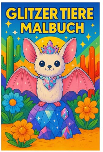 Glitzer Tiere Malbuch: 50 funkelnde Ausmalbilder magischer Tierwesen – Für Kinder und Erwachsene zum Ausmalen und Entspannen
