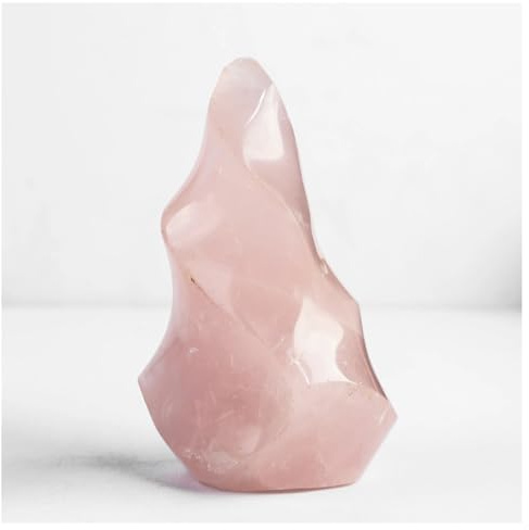 DSZUJTYROP 1 Torche Flamme en Cristal de Quartz Rose Aura 50-100 g