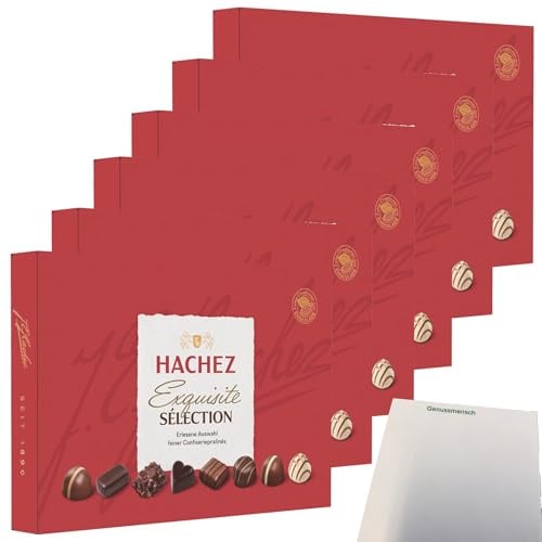 usy Bundle für Hachez Schokolade Pralinenmischung Exquisite VPE (6x200g Packung) + usy Block