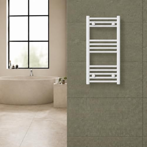 Radiador Toallero Blanco 400 x 800 mm para Calefacción Central, Acero