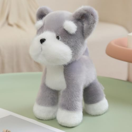 AQCQDQ Hund Kuscheltier, Weicher Plüschhund Plüschtier 25CM, Weich Flauschiger und Kuschelig, zum Spielen und Kuscheln, Geschenk für Jungen, Mädchen und Erwachsene (B)