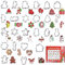Ausstechformen Weihnachten Ausstecher Set, FantasyDay 24 Stück Edelstahl Plätzchen Ausstecher Keksausstecher Xmas Cookie Cutters für Motivtorten Tortendeko Geburtstag Torten Fondant Kekse Sandwiches