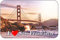 Cadora Magnetschild Kühlschrankmagnet I Love San Francisco II