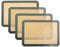 Amazon Basics Silicone, Non-Stick, Food Safe Baking Mat, Pack of 4, Beige/Gray, Rectangular, 16.5 x 11.6