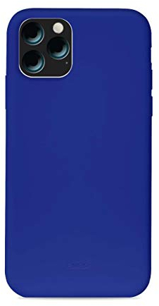 Puro Schutzhülle für iPhone 11/XR 2019 (halbstarr) aus Silikon (Innenseite aus Mikrofaser) – Blau