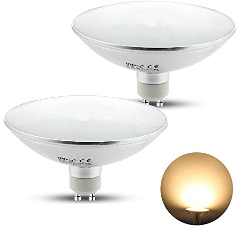 HiBay 2er Leuchtmittel GU10 LED AR111 Strahler Lampe 9W Spot Reflektor Ersatz für 75W Halogenlampen,800lm 3000K 120° Warmweiß,LED-Glühlampe für Restaurant, Kantine, Wohnzimmer