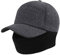 FakeFace Unisex Schirmmütze mit ohrenschützer gefüttertes Basecap Herren Winter Dicke Mütze Kappen Golf Cap Fliegermütze Wintermütze Windschutz Baseballcap mit Schirm und Ohrenklappen (Grau-2in1)