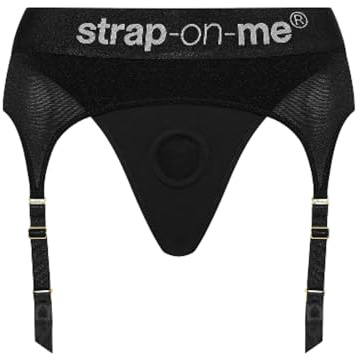 Strap-on-me Lingerie Harness Rebel – Damen Harness aus Schimmerndem Tüll, Strumpfhalter, Verstellbare Träger, Elastischer Bund, Dehnbarer Silikonring, Second-Skin-Effekt, XS–XXL