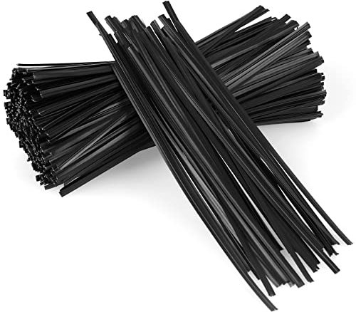 300 Pcs Plastic 5 Twist Ties for Bags, Bread, Household & Office Use