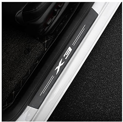 Car Door Sill Protector for B-MW X3 G01 2003-2020, Car Door Sill Scuff Plate 4D Carbon Fiber Sticker Welcome Pedal Threshold Auto Accessories - 4Pcs