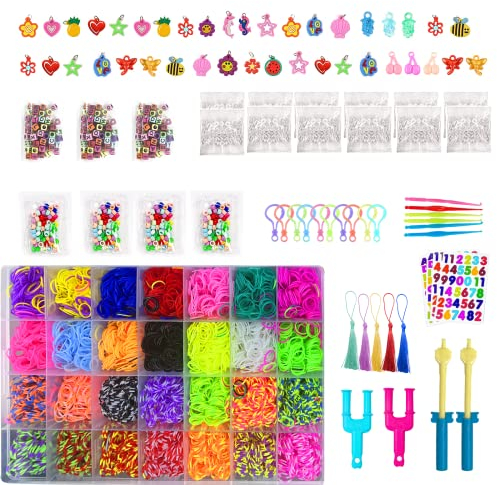 Savieva Loom Band Kit, 10.000+ Loom Gummibänder in 28 Farben mit Aufbewahrungsbox, Mädchen Geburtstagsgeschenke, Loom Bands Starter Set