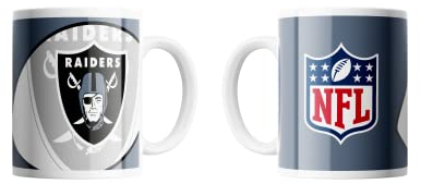 Las Vegas Raiders NFL Tasse Becher Kaffeetasse Mug ** Shadow Logo and Shield ** 330 ml
