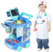 deAO Arztwagen Arztkoffer Kinder, Doktorkoffer Doktor Spielset mit Arztkostüm Stethoskop Thermometer Spritze, Arzt Set zum Rollenspiel Doktor Medical Trolley Spielzeug Viel Zubehör Geschenke Kinder