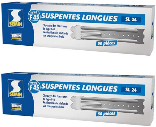 Suspentes Longues 240 mm F45 Semin, Boite de 50 (lot de 2)