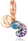 Rimgoris Argento 925 Charm per donna Bracciali Collana Charm penzolante natura lucertola oro rosa