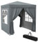 Outsunny 2 x 2 m Garden Pop Up Gazebo, Wedding Party Tent Marquee, Water Resistant Awning Canopy With Sidewalls, Windows, Carry Bag, Grey