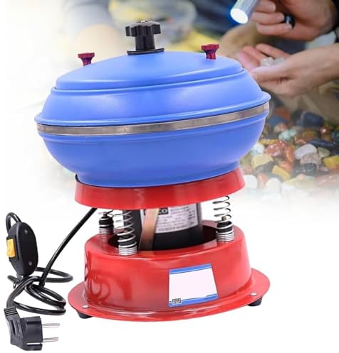 SACLMD Mini Macchina rotativa del buratto,buratto Rotante,lucidatura vibratoria del buratto,buratto vibratorio Elettrico-Ottimo per Parti e Rocce,220V