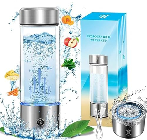 Tragbar Hydrogen Water Bottle, 420 ml Wasserstoff Wasserflasche,Wasserstoff-Wassergenerator für Trinkwasser, Wasserstoff-Wasserflasche,Wasserstoff-Wassermaschine und Hersteller für Sport