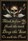 kisoyo Metall-Blechschild im Vintage-Stil, Piraten-Poster, Blade Skull Think Before Ye Flush The Tank Drop The Seat Or Walk The Plank, Neuheit, Küche, Café, Zuhause, Wanddekoration, 20,3 x 30,5 cm