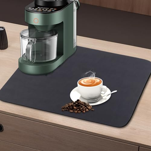 Alfombrilla Escurreplatos de Café Máquina, Alfombrilla Cafetera Antideslizante, Alfombrilla para Cafetera Absorbente, Alfombra Fregadero para Encimera de Cocina, Protector Encimera Cocina, 40x30cm