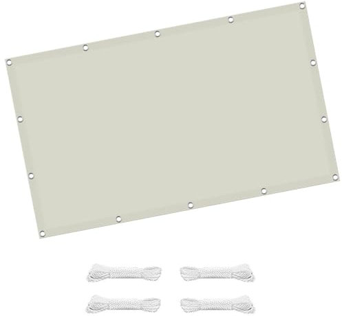 Filet d'ombrage 8 x 10 m Polyester Toile UV Protection Toile D Ombrage Rectangulaire Déperlant avec Le Kit de Fixation pour Jardin,Terrasse,Extérieur, Beige