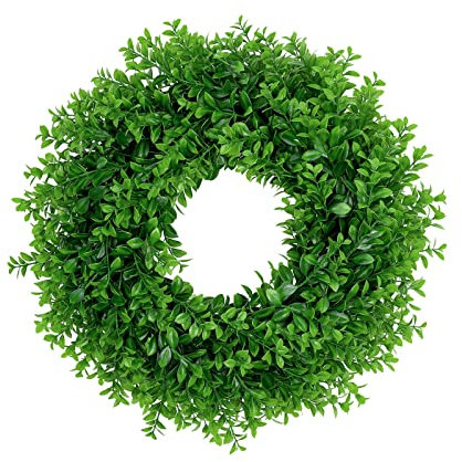 U'Artlines Künstliche Frühlings- und Sommergirlande, hängende Girlande für Zuhause, Hochzeit, Wand, Fenster, Dekoration, 60 cm, Buchsbaum, 1 Stück