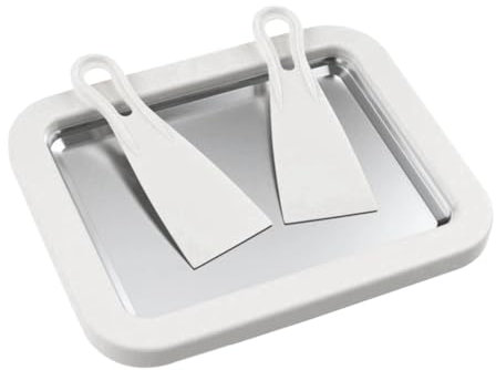 Junterone - Máquina de helado con 2 raspadores, placa multifuncional para helados de yogur, multifuncional para alimentos dulces y fríos