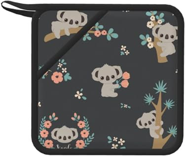Simpatico animale Koala 3D, Presine, Presine da cucina in silicone anti-caldo, resistenti al calore