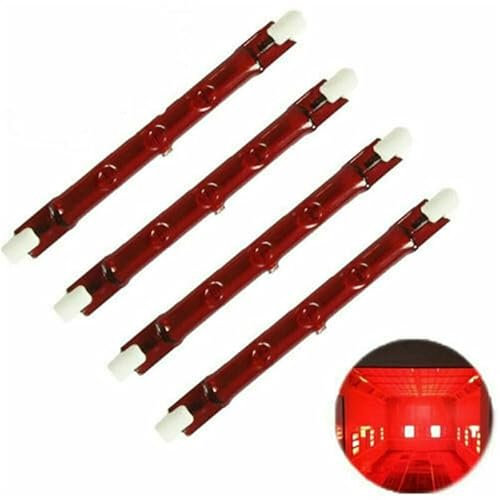 4pcs 500W Red R7 IR Infrared Halogen Outdoor Parasol Heater Tube Bulb Lamp 118mm Home Decoration Holiday Party Supplies