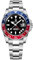 Pagani Design 1662 GMT Herrenuhr Automatik NH34 Mechanische Herrenuhr mit Zwei Zeitzonen und Kalender Wasserdicht Edelstahl Leuchtend Business （Stahlband blau und rot）