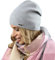 Alur Mütze Damen Beanie Wintermütze Strickmütze - Warme Elastisch Elegant Winter Mütze Eko - Weiches Garn Stilvoll Universell Warm (Grau)