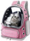 Katzenrucksack, atmungsaktiv, Katzenblasen-Rucksack, großer Platz, Katzentragerrucksack für Kitty, kleine Hunde, faltbar, von Fluggesellschaften zugelassen, transparenter Haustier-Reiserucksack bis zu