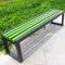 Gartenbank aus Schmiedeeisen, mit Lattensitz, wetterfeste Metallbank für Terrasse, Rasen, Balkon und Hinterhof