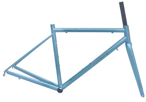 BSFHQS 47 50 53 56cm Rennrad Rahmenset 700C*23/25C Chrom-Molybdän-Stahl Rahmen C-Bremse Fahrradrahmen Schnellspanner 100/130mm(Blauw,47cm)