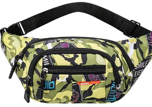 Dzxin Bauchtasche, Bum Bag Gürteltasche Bauchtasche Stylisch Bauchtasche Wasserdicht für Outdoor Reise Hundetraining Wandern Laufen Jogge (Gelb)
