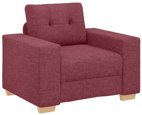 vidaXL Sofa-Sessel Weinrot 60 cm Stoff