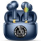 Wireless Earbuds, Bluetooth 5.4 Headphones with 4 ENC Noise Cancelling Microphone, Ear buds with HiFi Stereo Deep Bass, Bluetooth Earphones 48H Playtime LED Display, IP7 Waterproof, Navy Blue