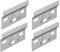 4 x Kitchen Cabinet Hanging Bracket Wall Mounting Hanger Plate 63 x 38mm